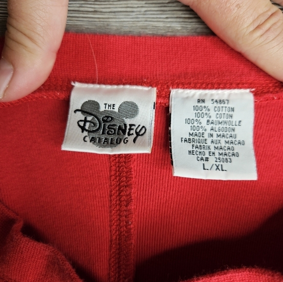 Disney Vintage 90s Mickey Mouse & Friends PJs Pajama Adult One Piece Butt Flap - Picture 6 of 9